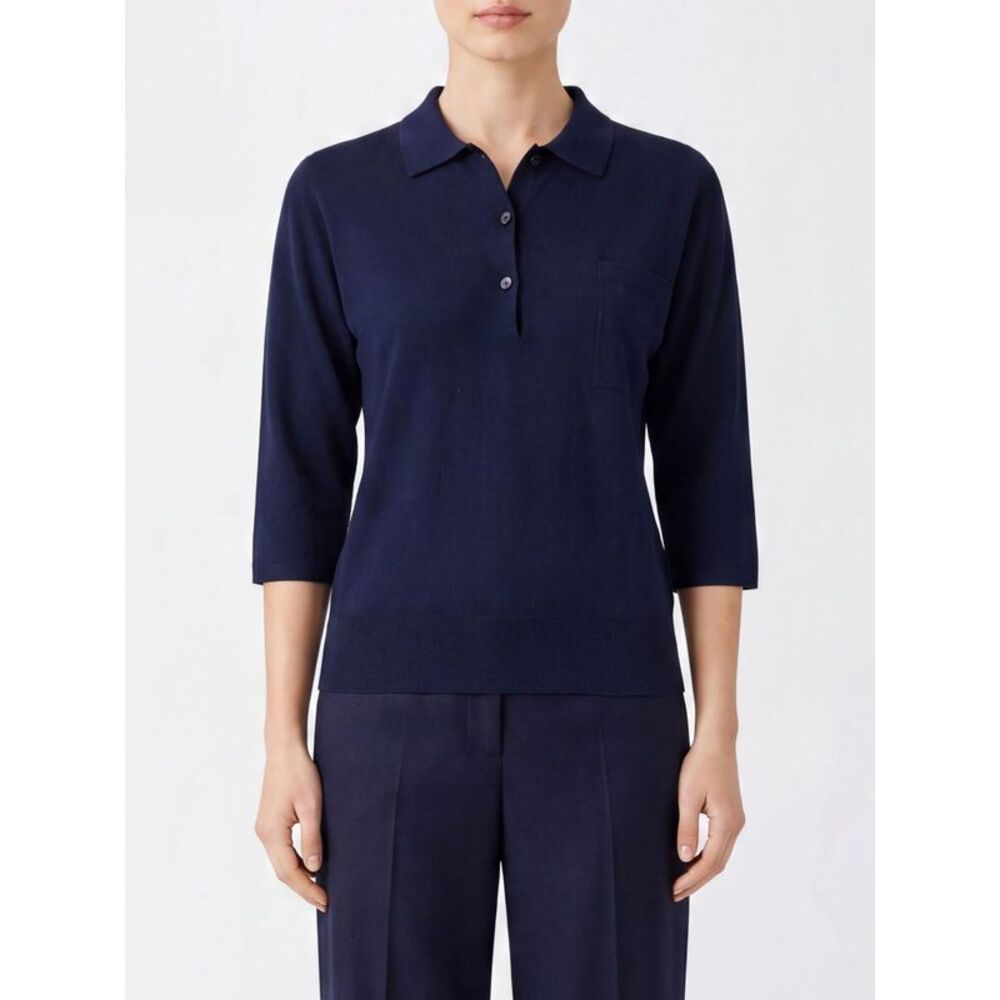 Lisa Yang Women Lisa Yang Relaxed Fit Pure Cashmere Short-Sleeved Knitted Polo